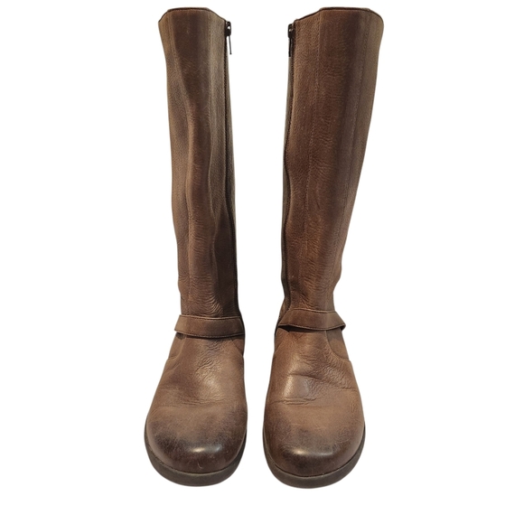 ABEO WOMEN'S ELENA KNEE HIGH LEATHER BROWN BOOTS SZ 7.5 - Picture 3 of 12